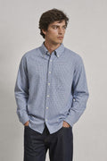 Camicia Vintage Uomo a Quadretti Azzurri