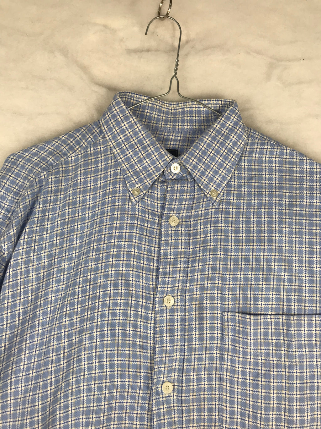 Camicia Vintage Uomo a Quadretti Azzurri