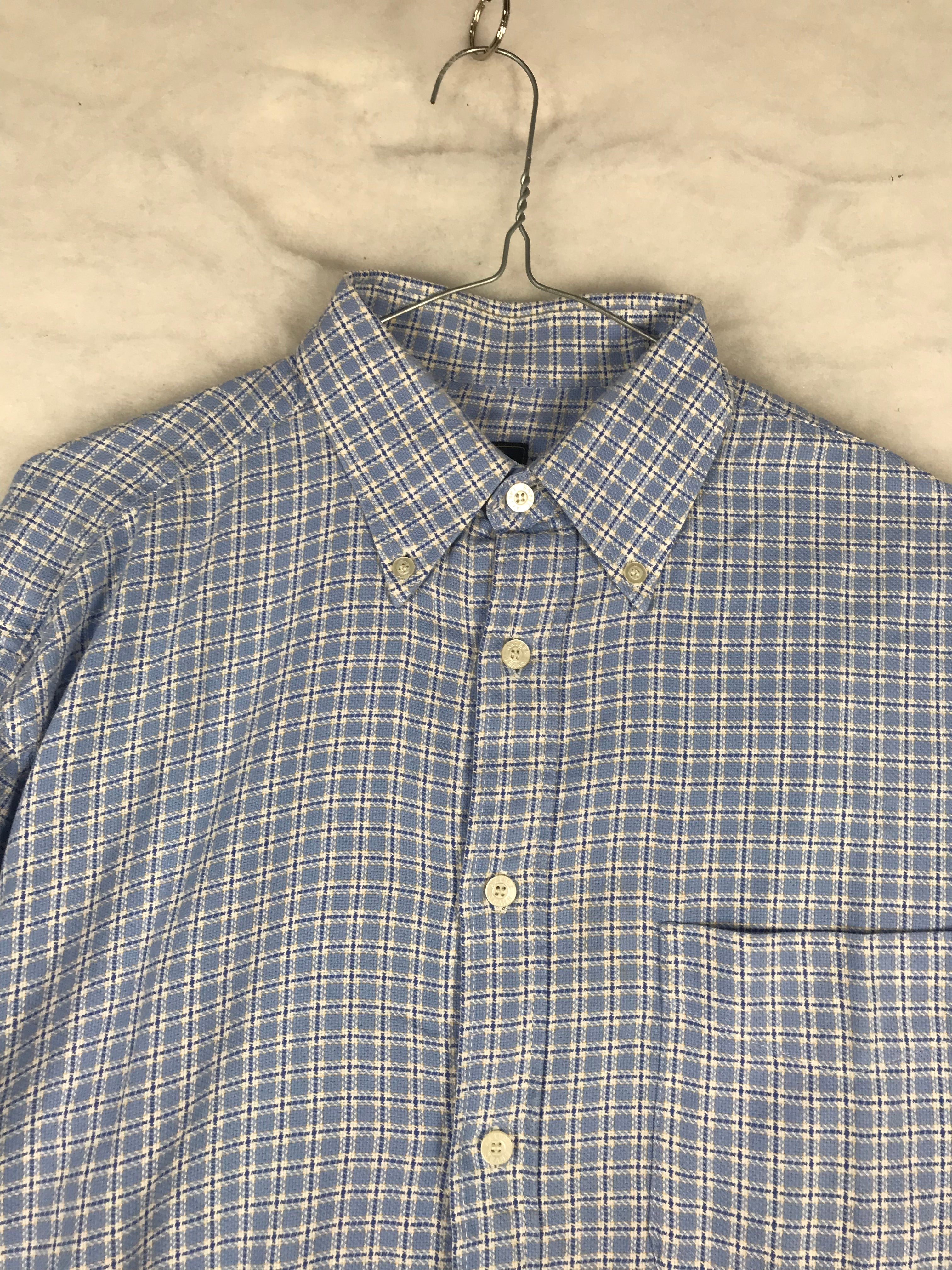 Camicia Vintage Uomo a Quadretti Azzurri