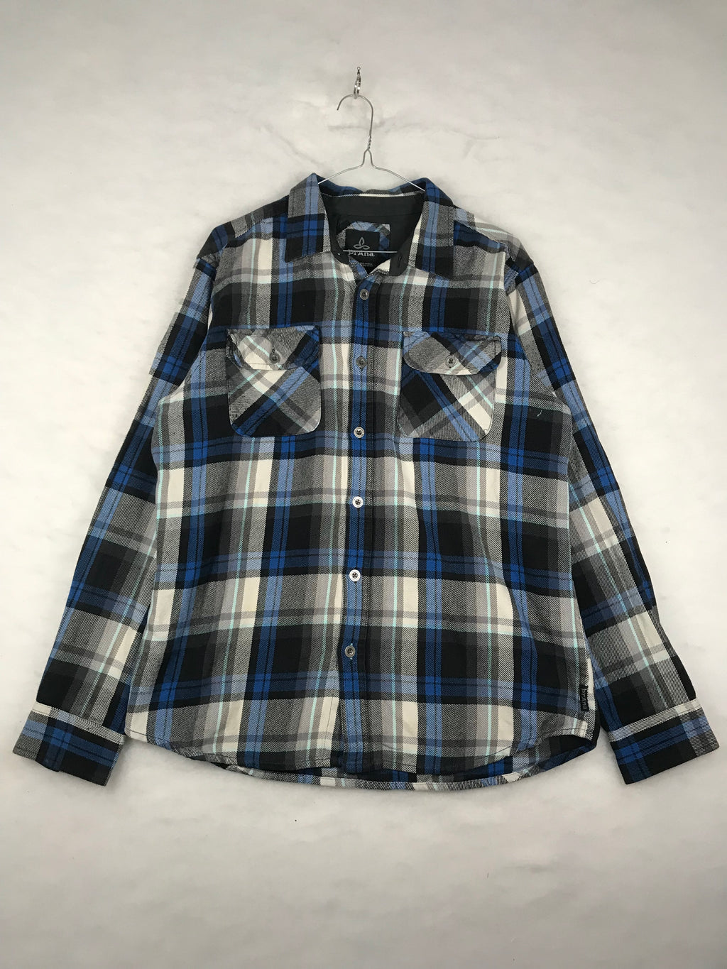 Camicia prAna Uomo in Flanella a Quadri Blu