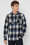 Camicia prAna Uomo in Flanella a Quadri Blu