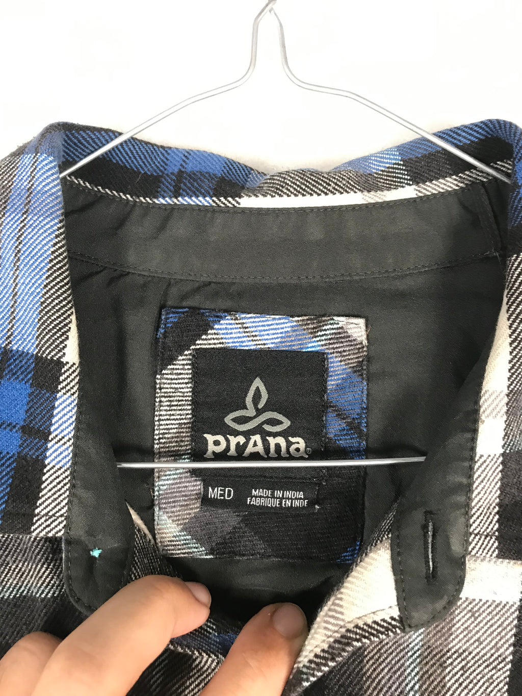 Camicia prAna Uomo in Flanella a Quadri Blu