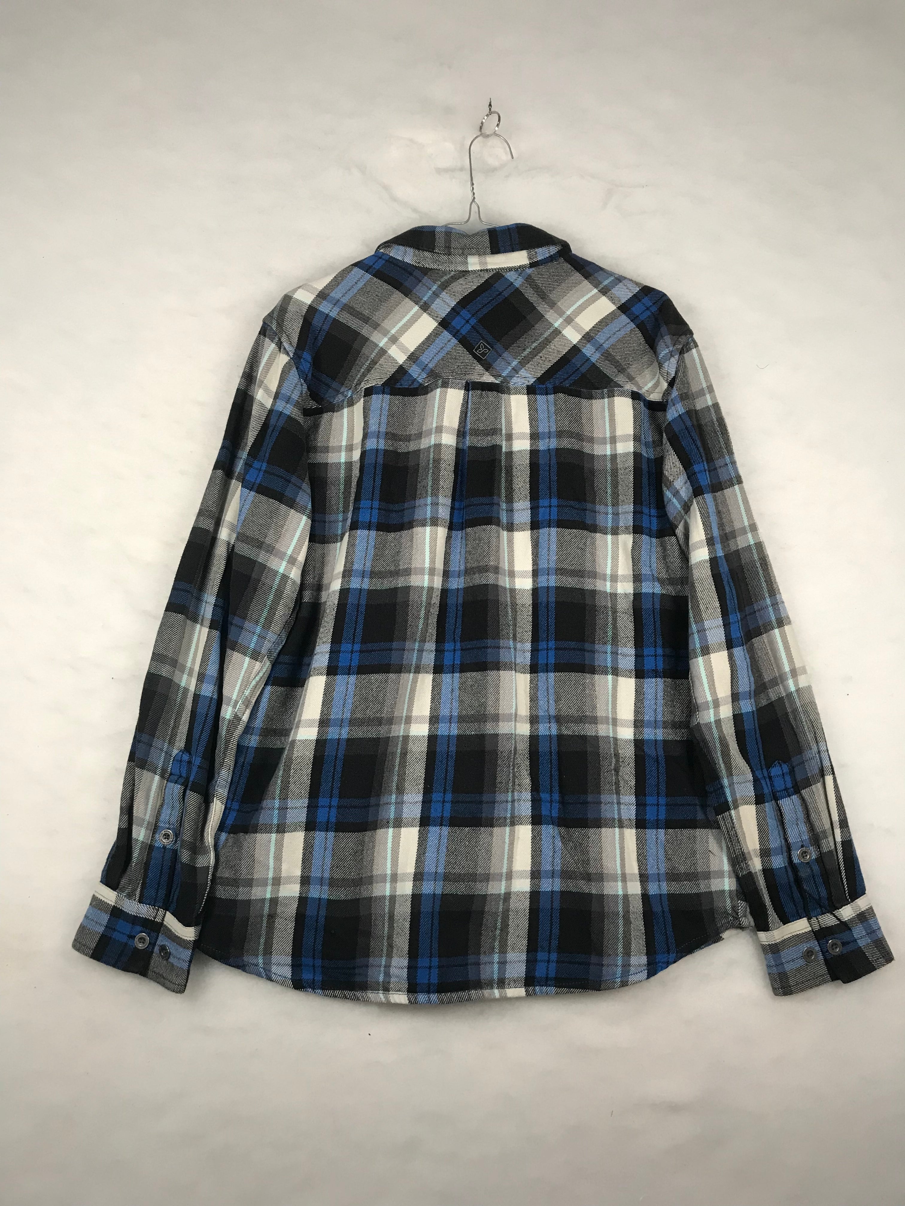 Camicia prAna Uomo in Flanella a Quadri Blu
