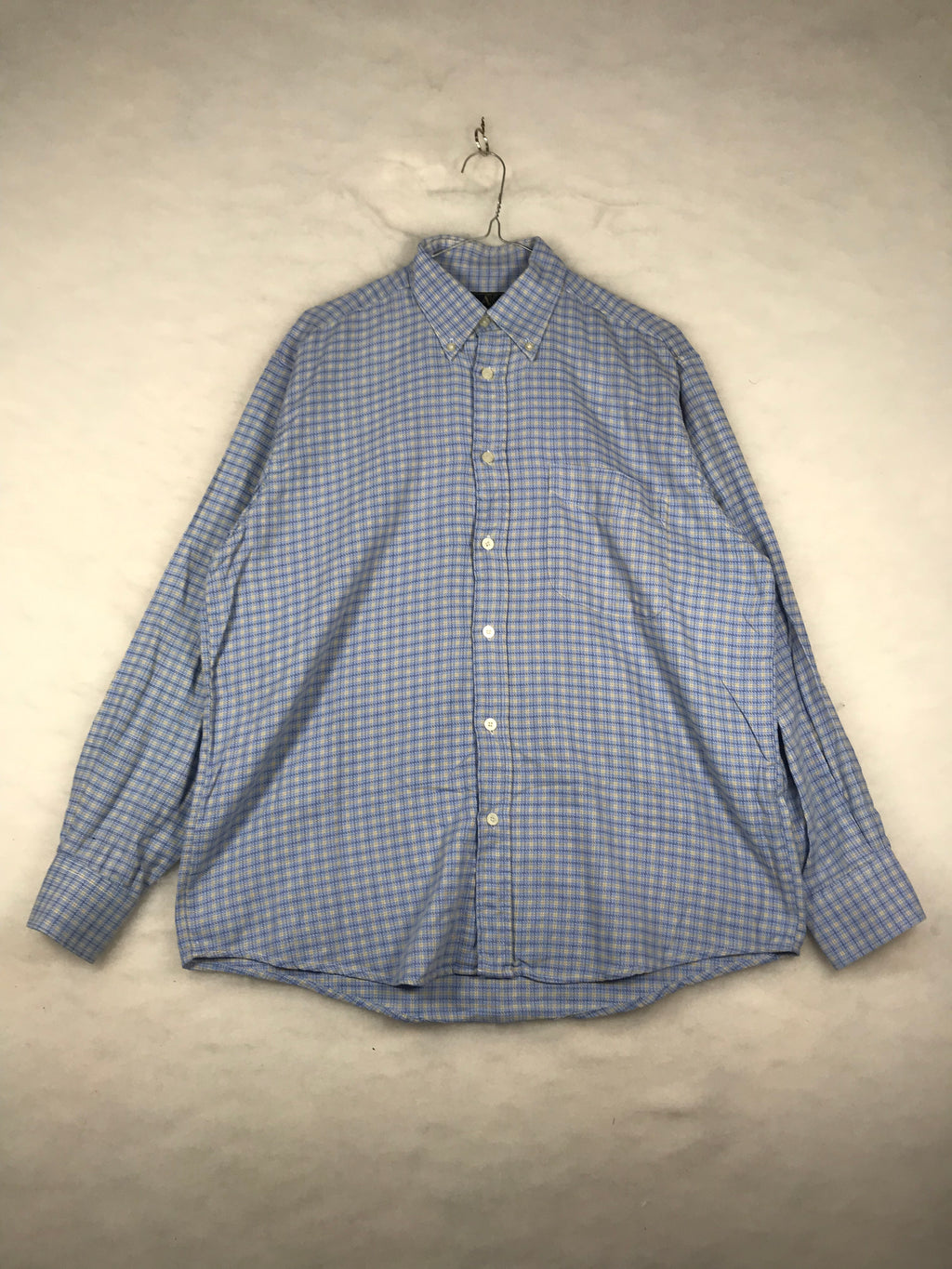 Camicia Vintage Uomo a Quadretti Azzurri e Gialli