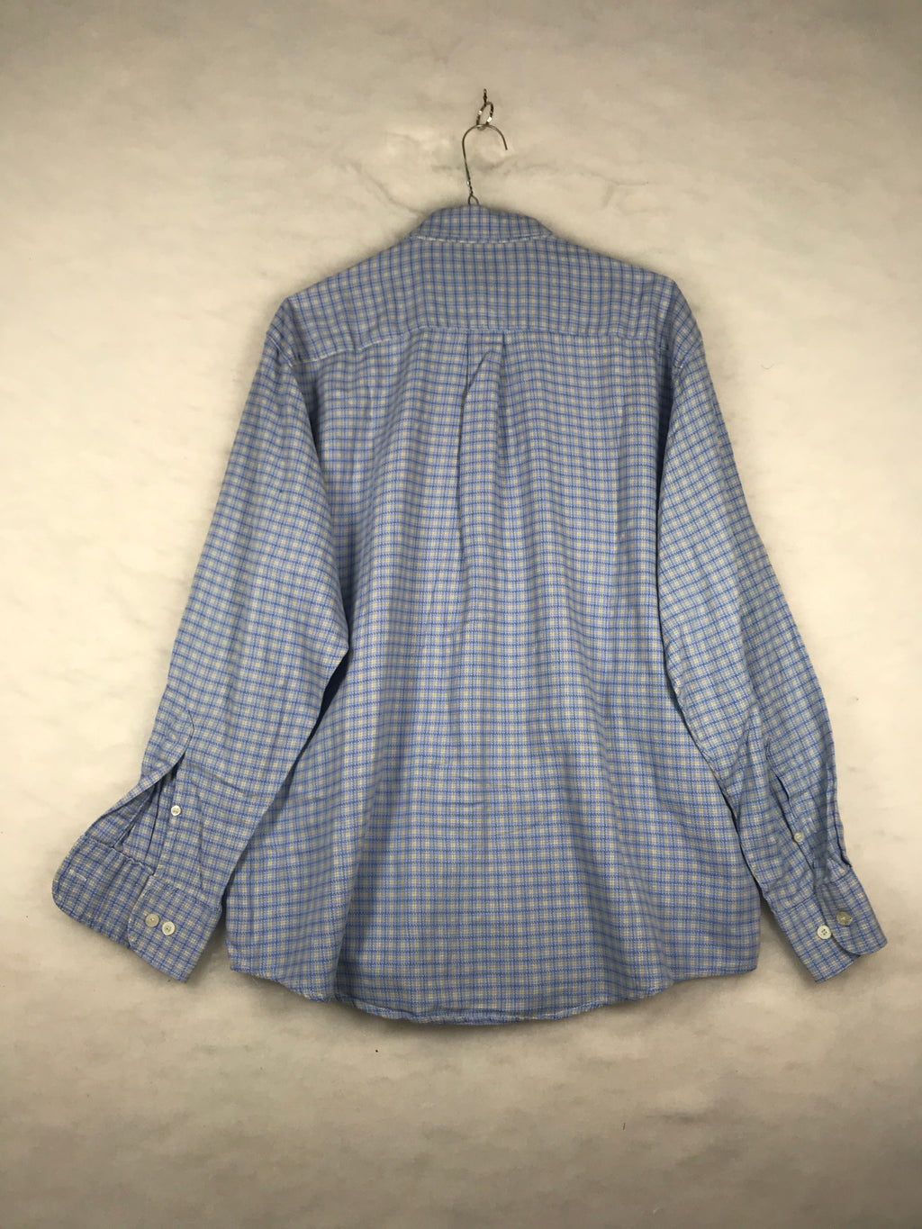 Camicia Vintage Uomo a Quadretti Azzurri e Gialli
