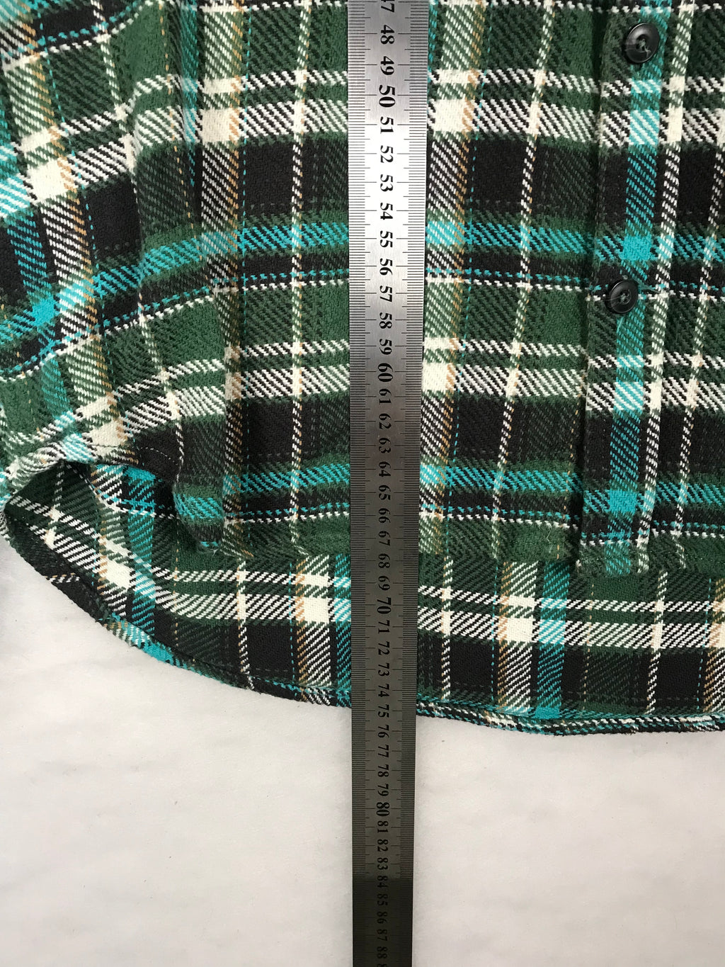 Camicia Vintage Uomo in Flanella a Quadri Verde