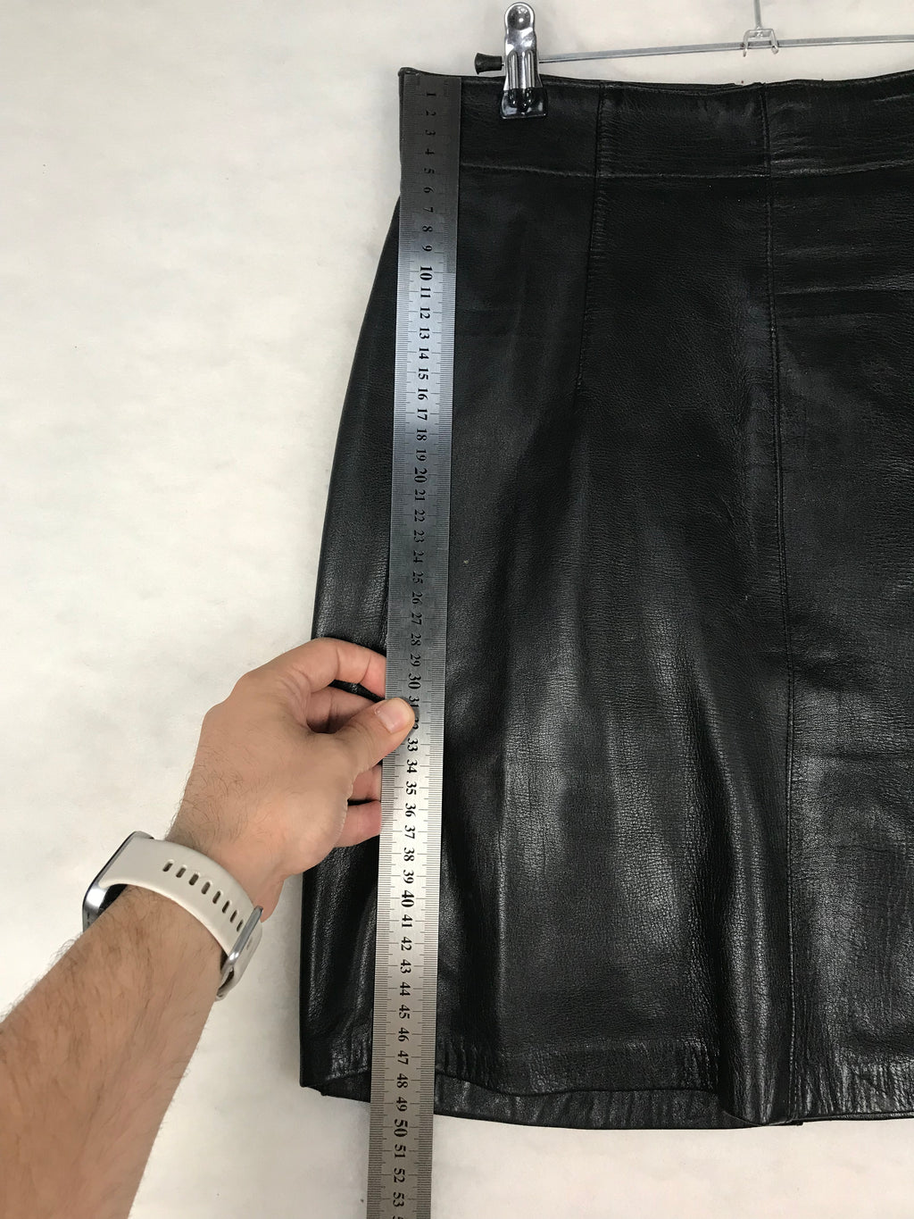 Gonna Vintage Donna in Similpelle Nera Mini Svasata