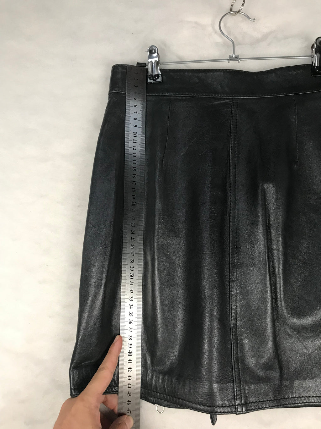 Gonna Vintage Donna in Pelle Nera Mini
