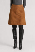 Gonna Vintage Donna in Camoscio Cammello