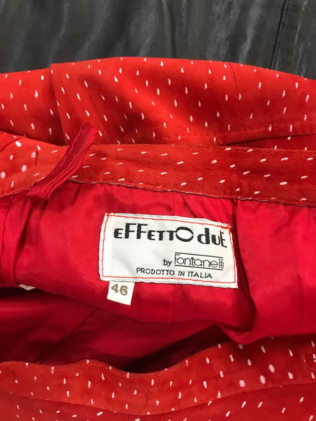 Gonna Vintage Donna Midi Rossa a Micro Pois