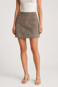 Gonna Vintage Donna Mini in Camoscio Talpa