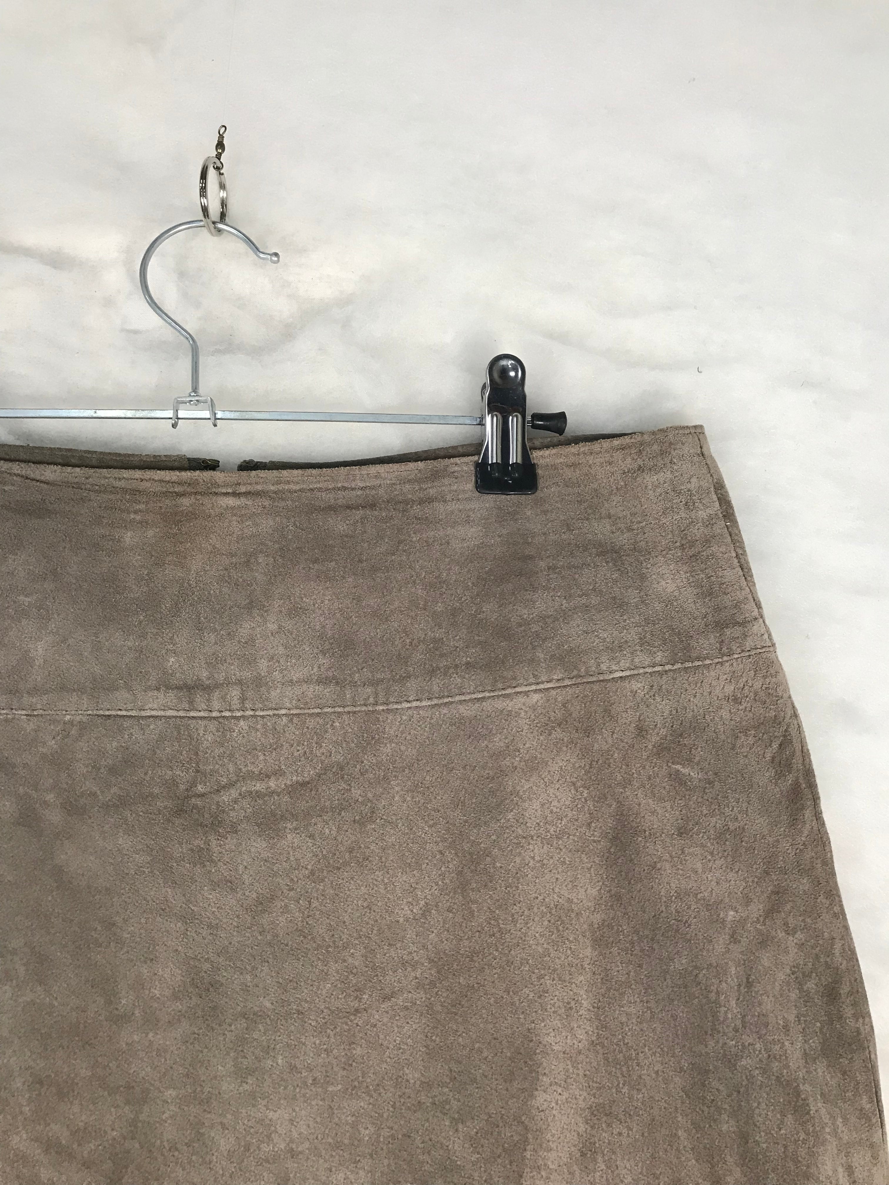 Gonna Vintage Donna Mini in Camoscio Talpa