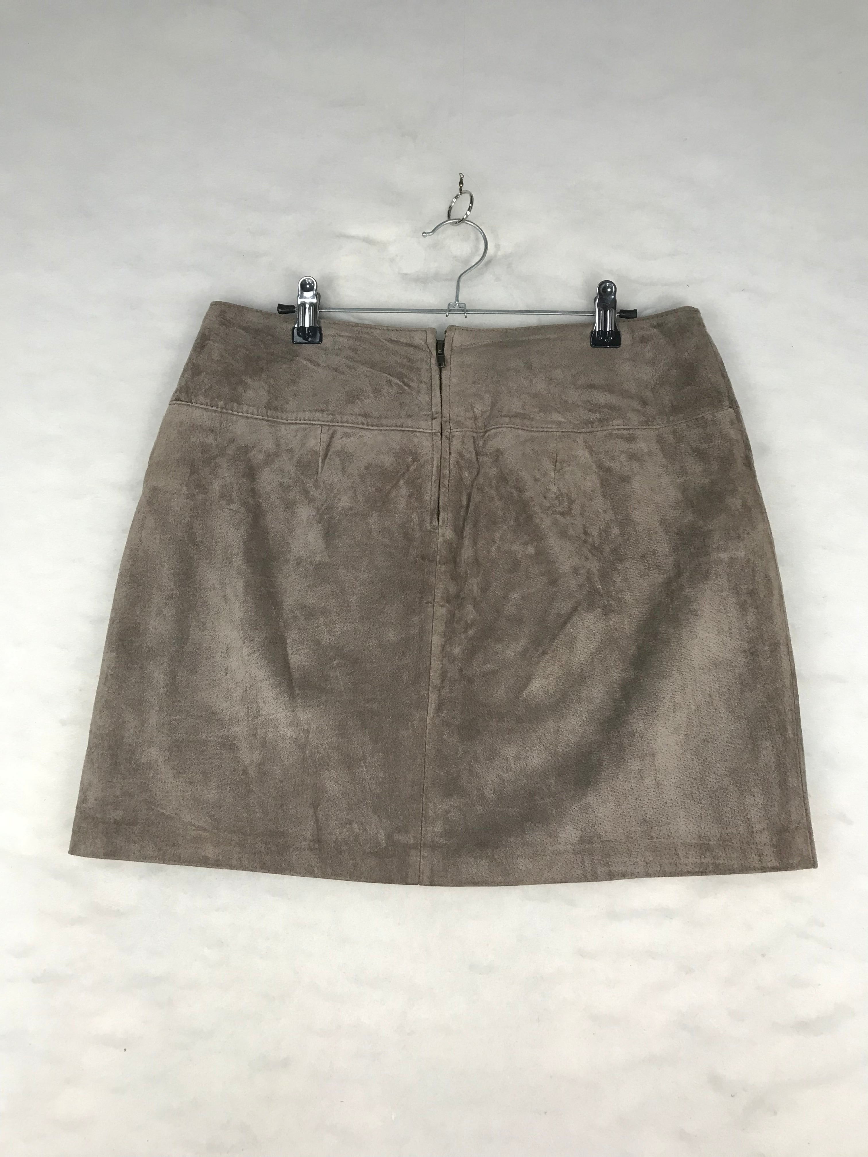Gonna Vintage Donna Mini in Camoscio Talpa
