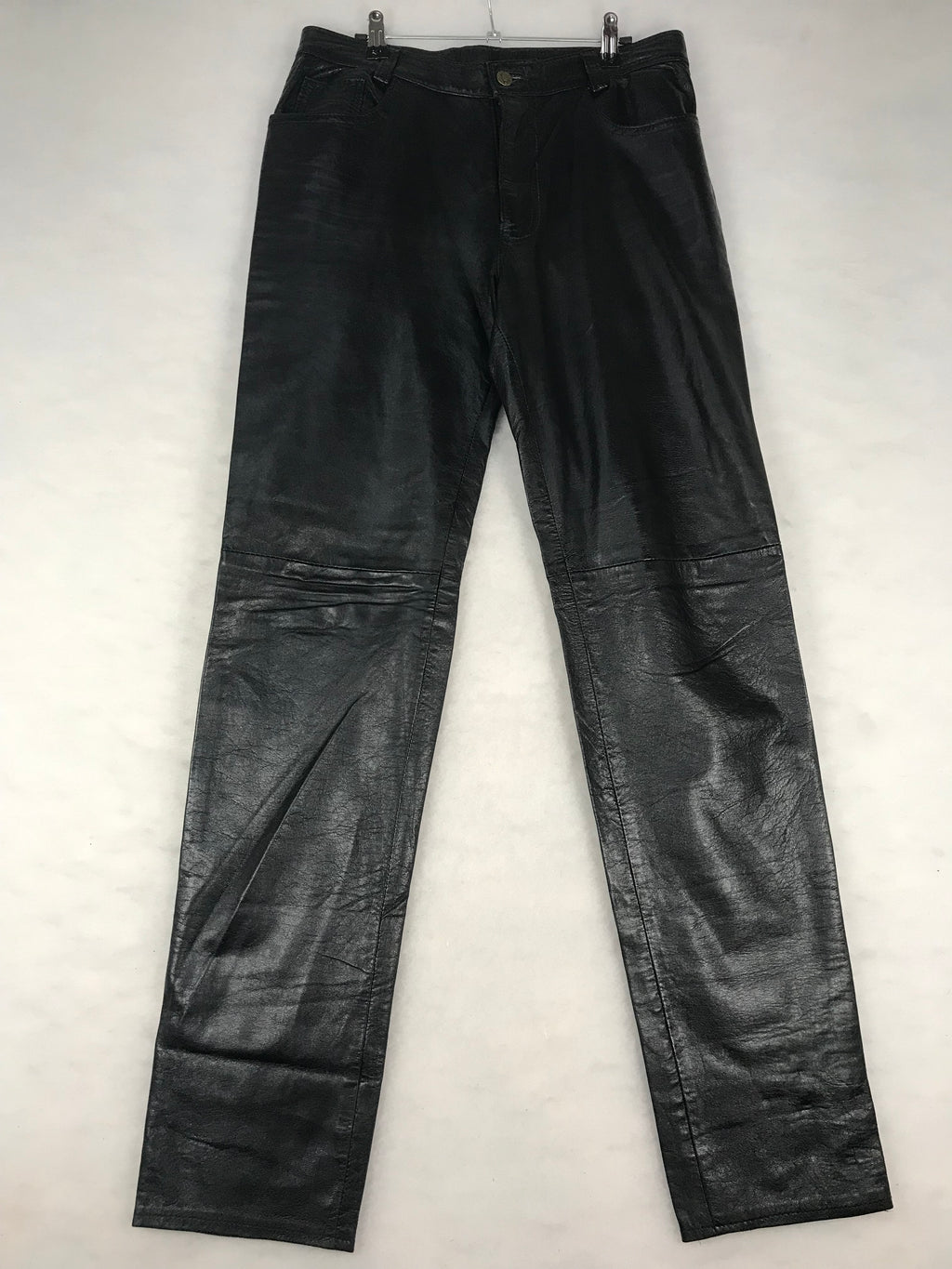Pantaloni Vintage Uomo in Pelle Nera