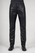 Pantaloni Vintage Uomo in Pelle Nera