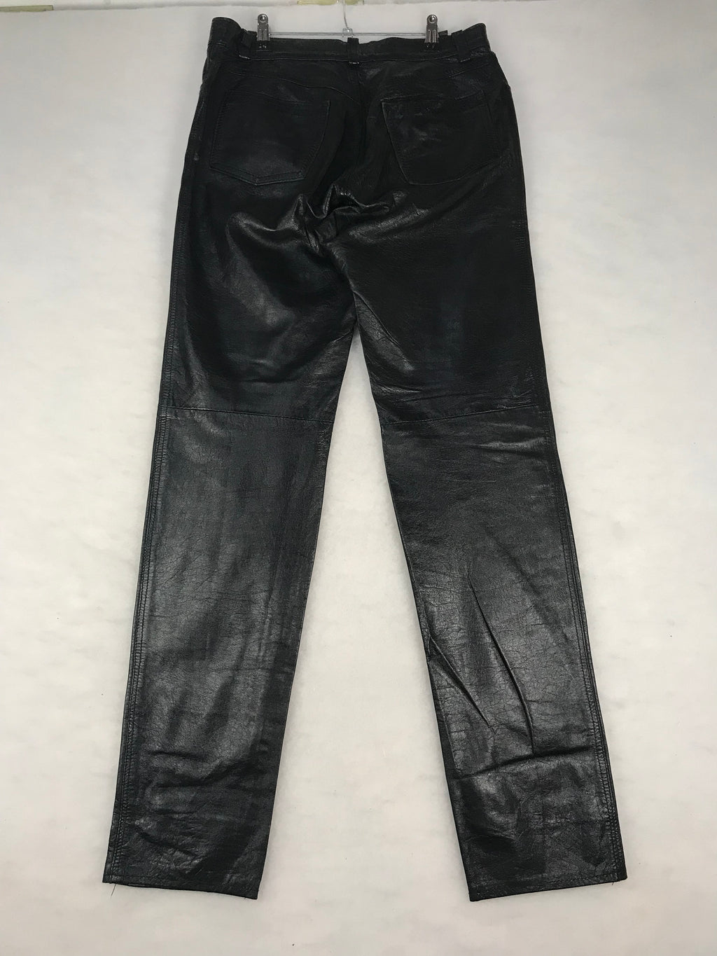 Pantaloni Vintage Uomo in Pelle Nera