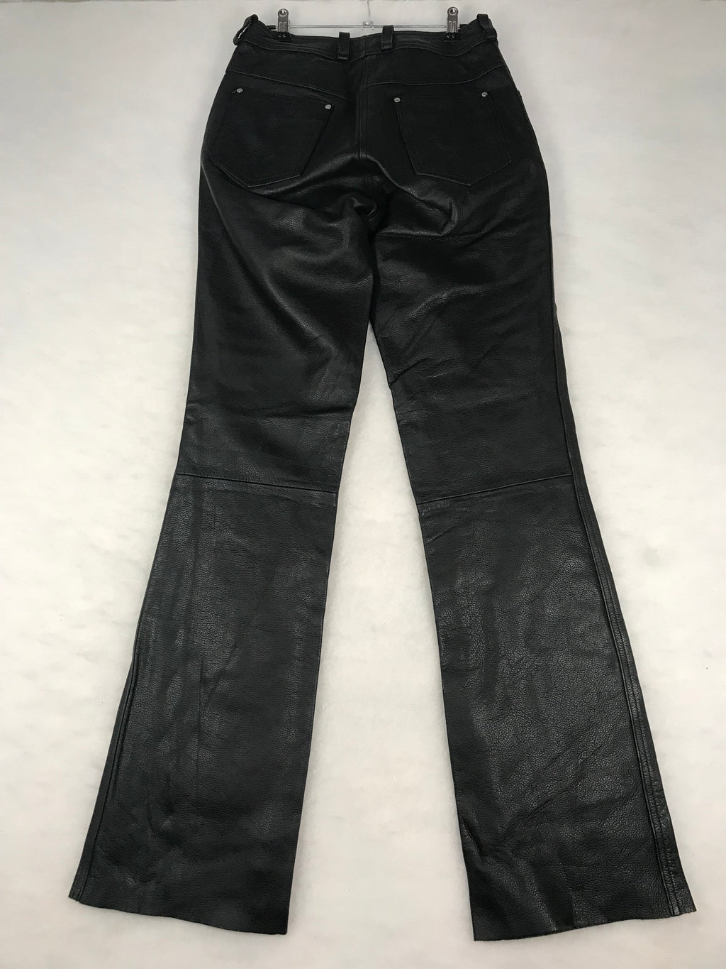 Pantaloni Vintage Uomo in Pelle Nera Bootcut