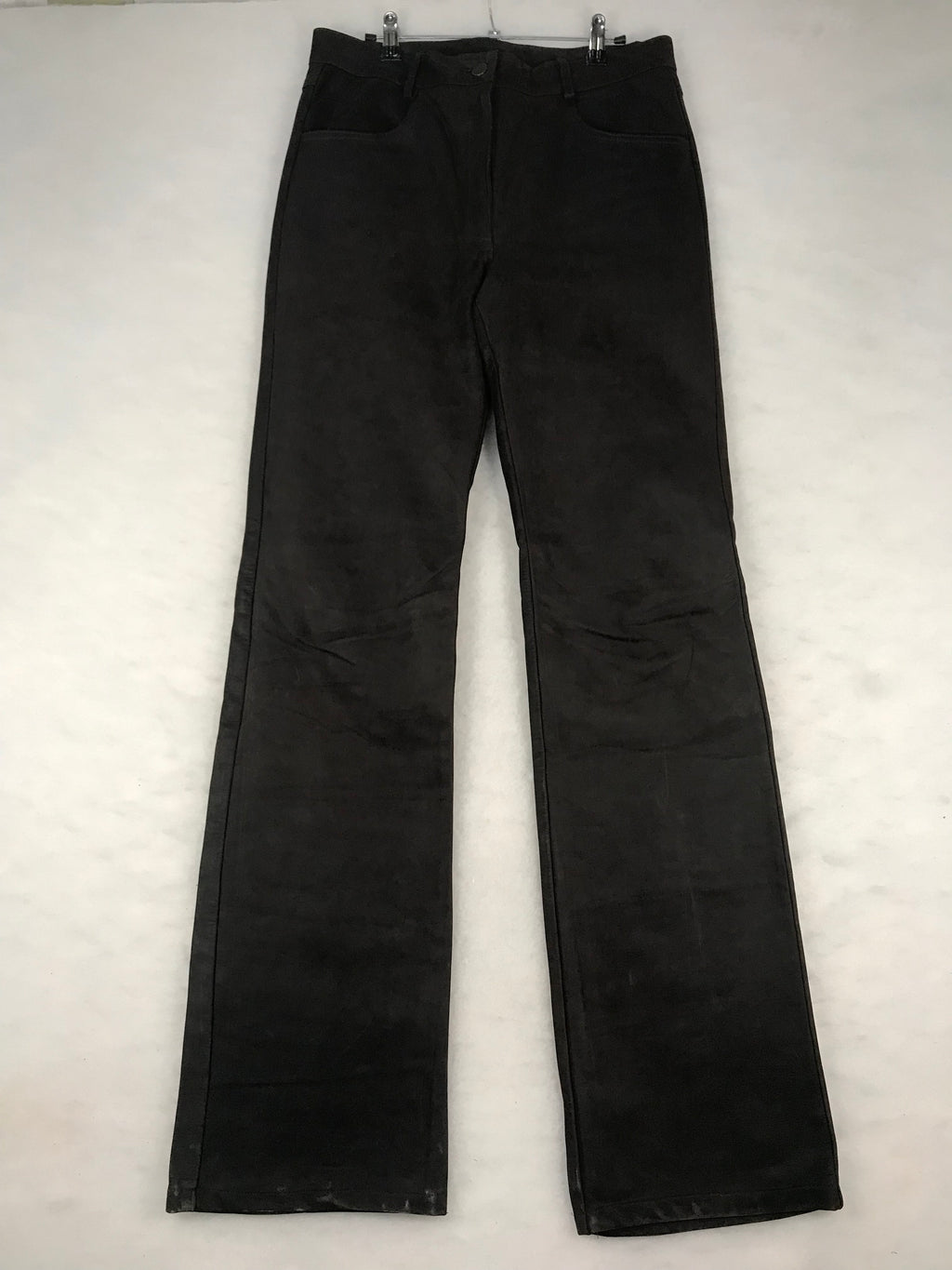 Pantaloni Vintage Uomo in Nabuk Nero