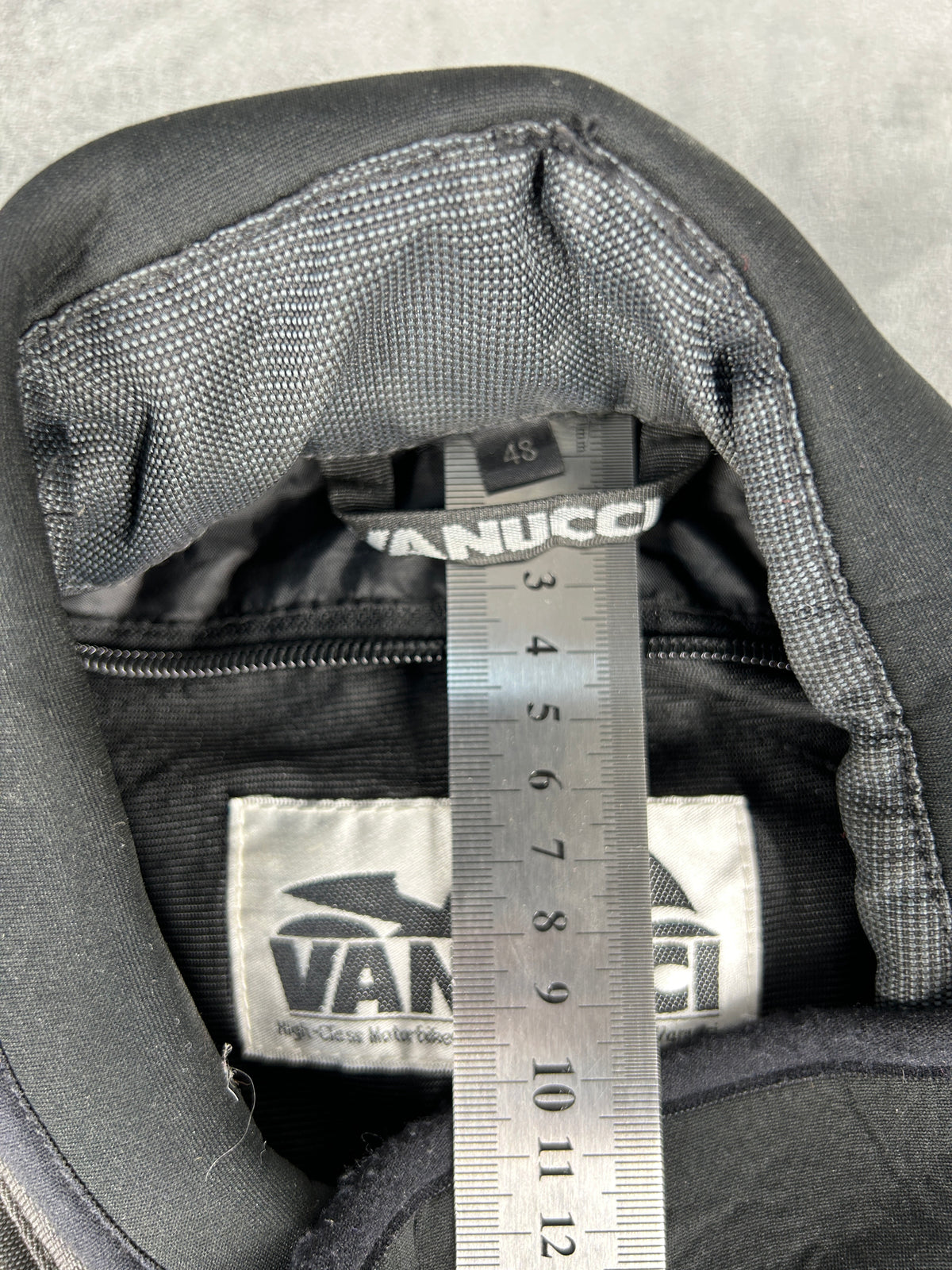 Giacca da moto tecnica grigia e nera Vanucci vintage – Uomo Taglia L (IT 48)