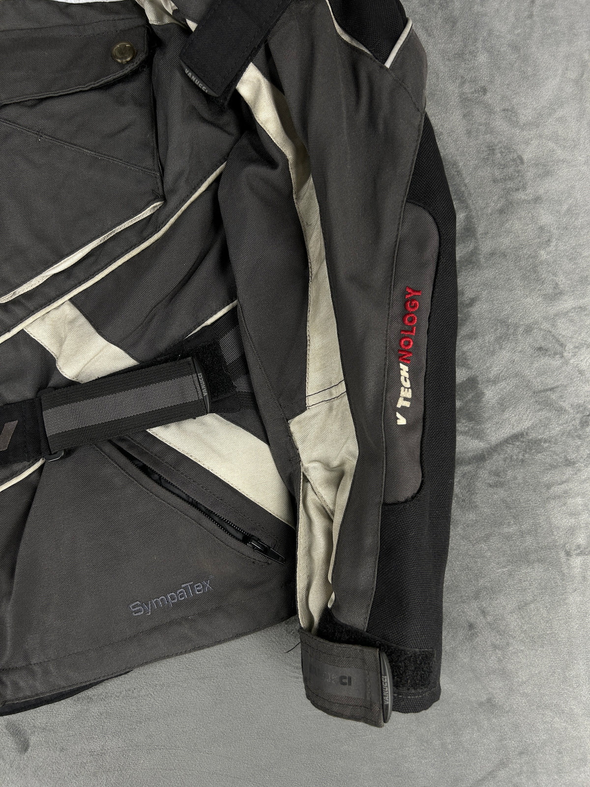 Giacca da moto tecnica grigia e nera Vanucci vintage – Uomo Taglia L (IT 48)