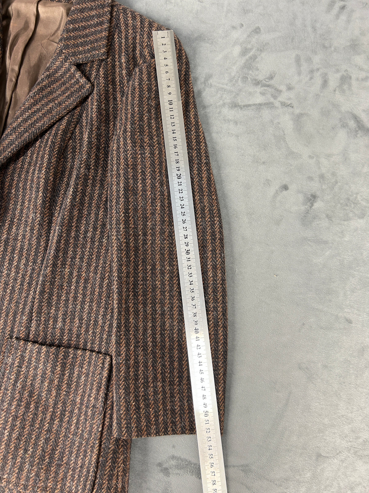 Giacca in lana spinata marrone vintage – Donna Taglia M