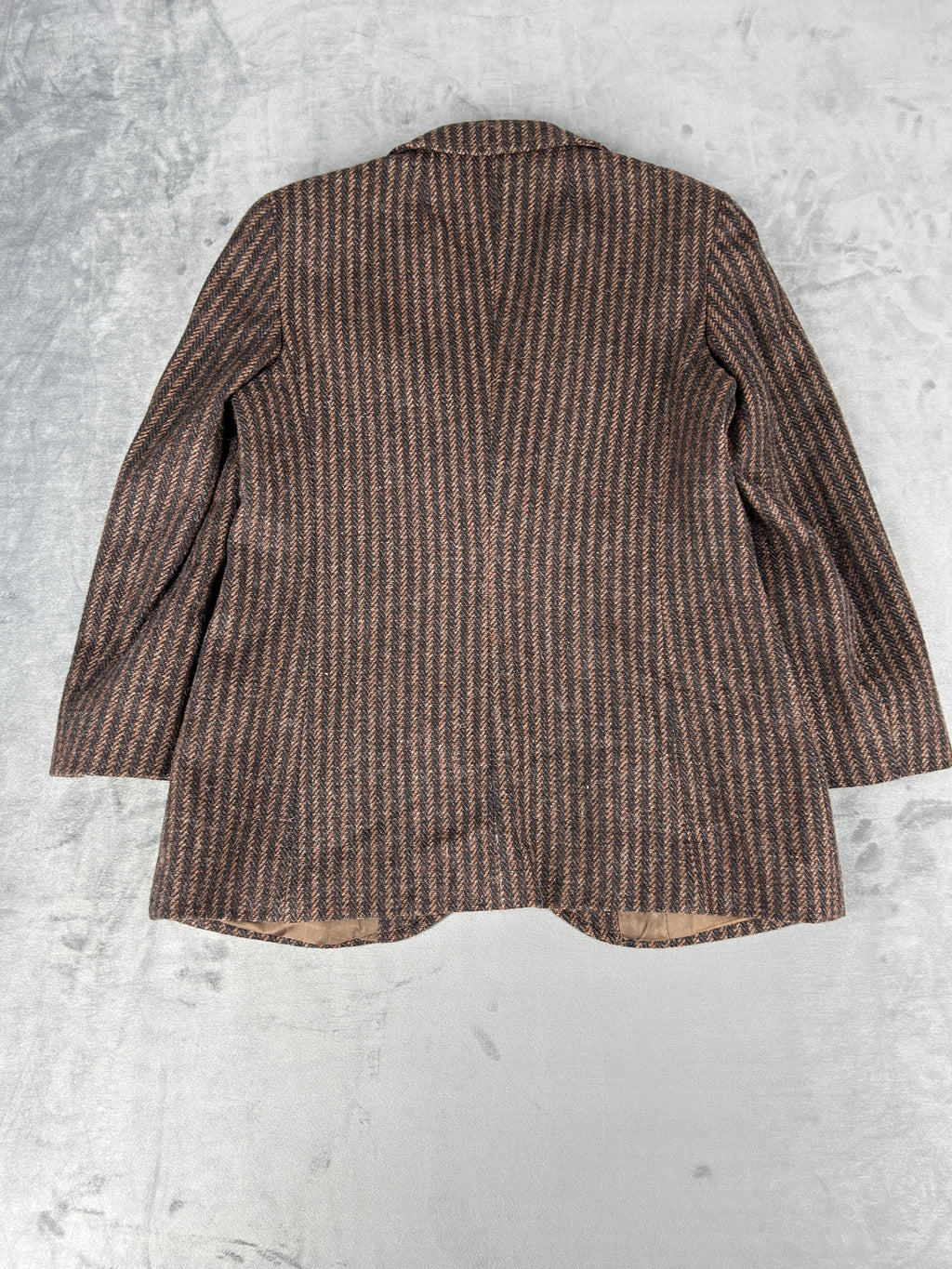 Giacca in lana spinata marrone vintage – Donna Taglia M