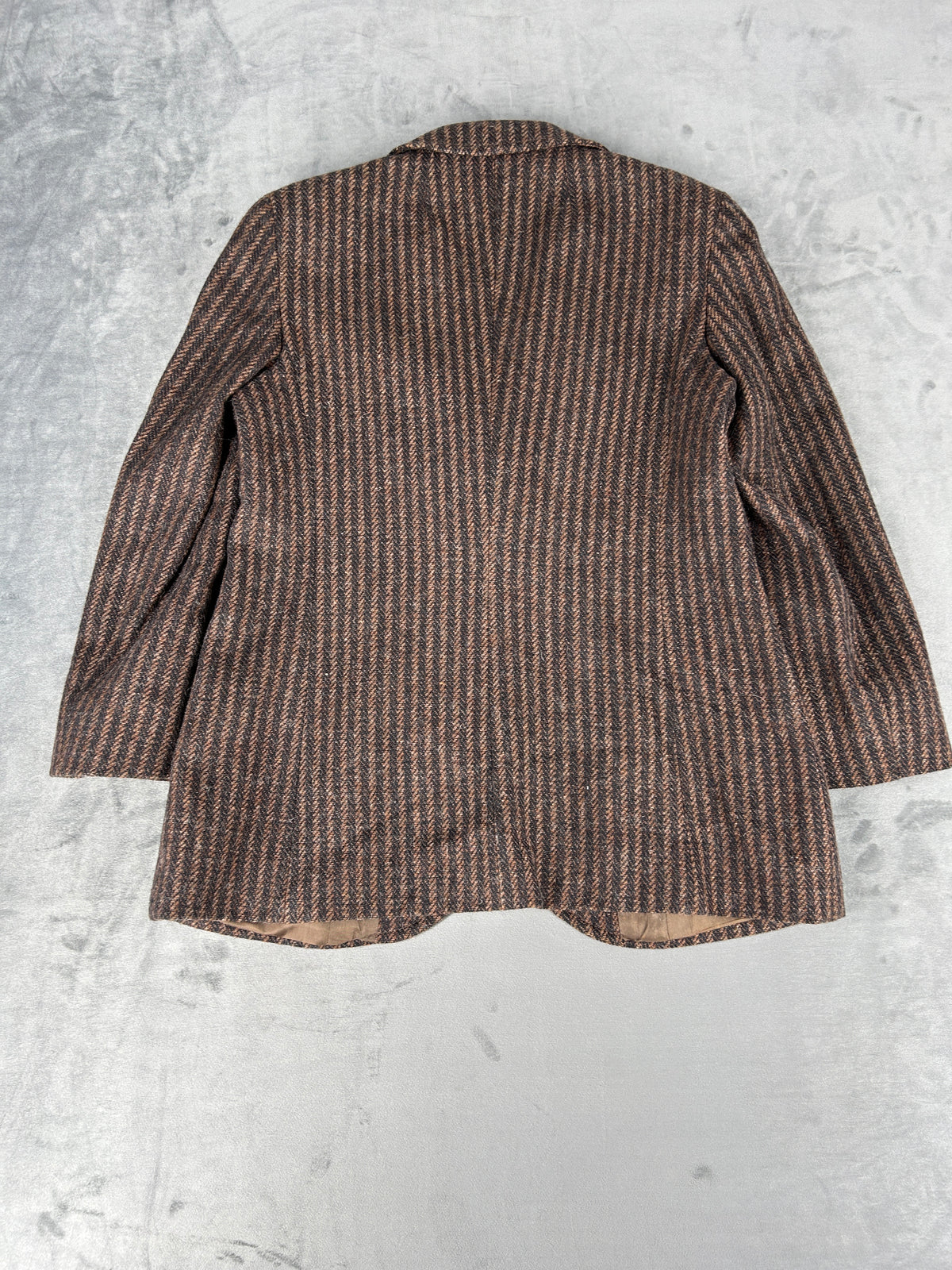 Giacca in lana spinata marrone vintage – Donna Taglia M