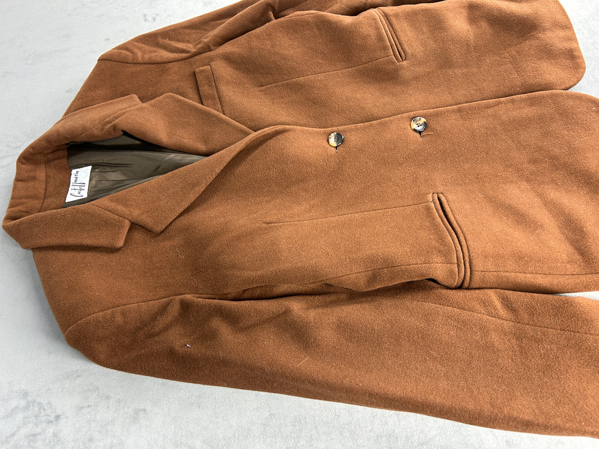 Cappotto in lana marrone cammello Castellinaria vintage – Donna Taglia M