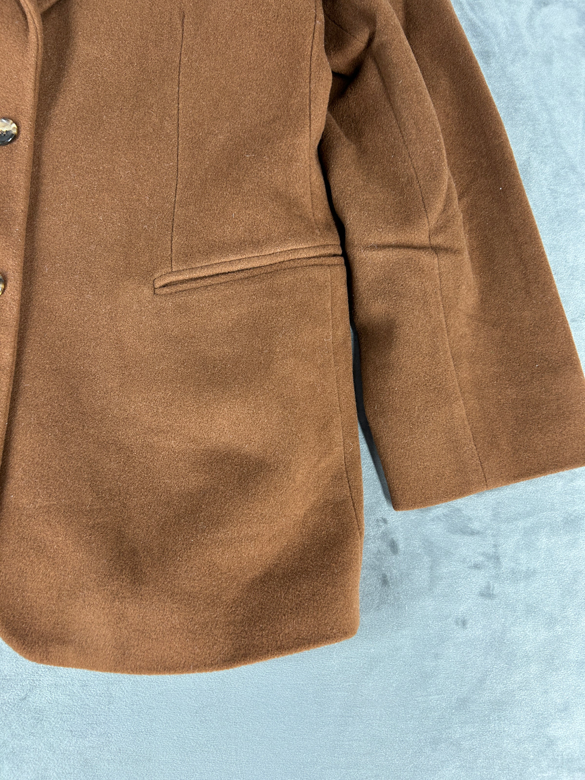 Cappotto in lana marrone cammello Castellinaria vintage – Donna Taglia M