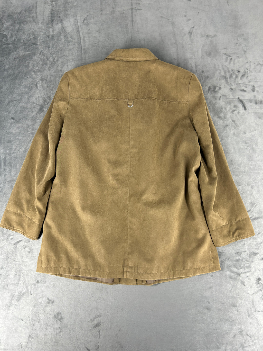Giacca in camoscio cachi Fair Lady vintage – Donna Taglia L