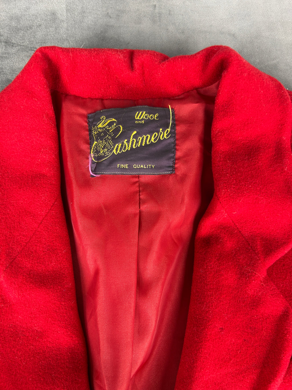 Blazer rosso in lana e cashmere vintage – Donna Taglia M (IT 42)