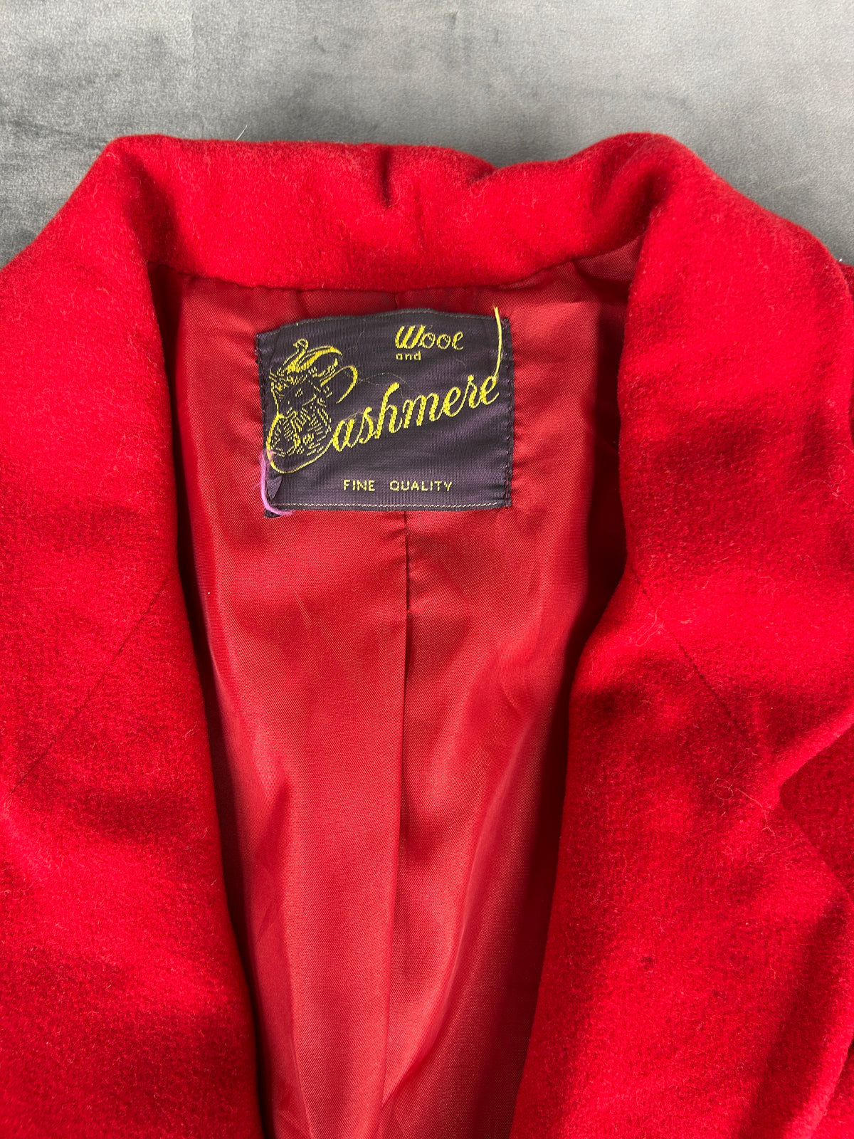 Blazer rosso in lana e cashmere vintage – Donna Taglia M (IT 42)