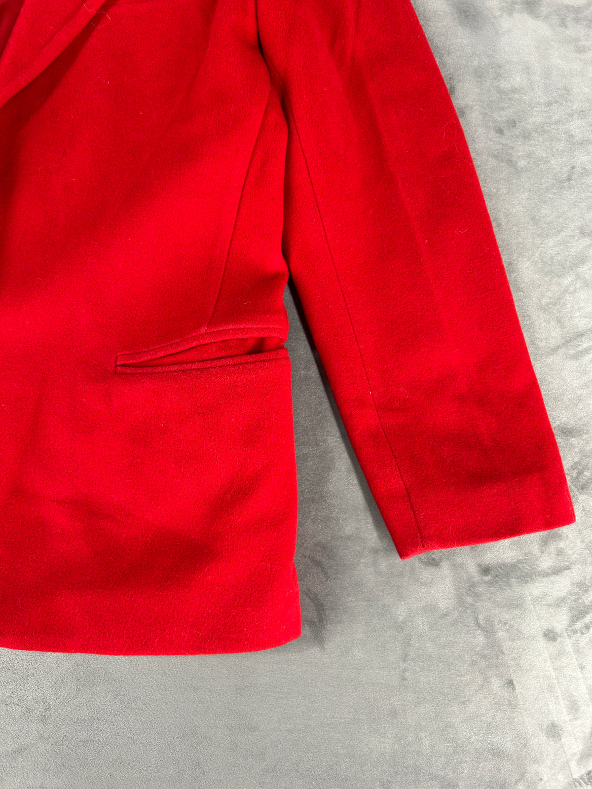 Blazer rosso in lana e cashmere vintage – Donna Taglia M (IT 42)