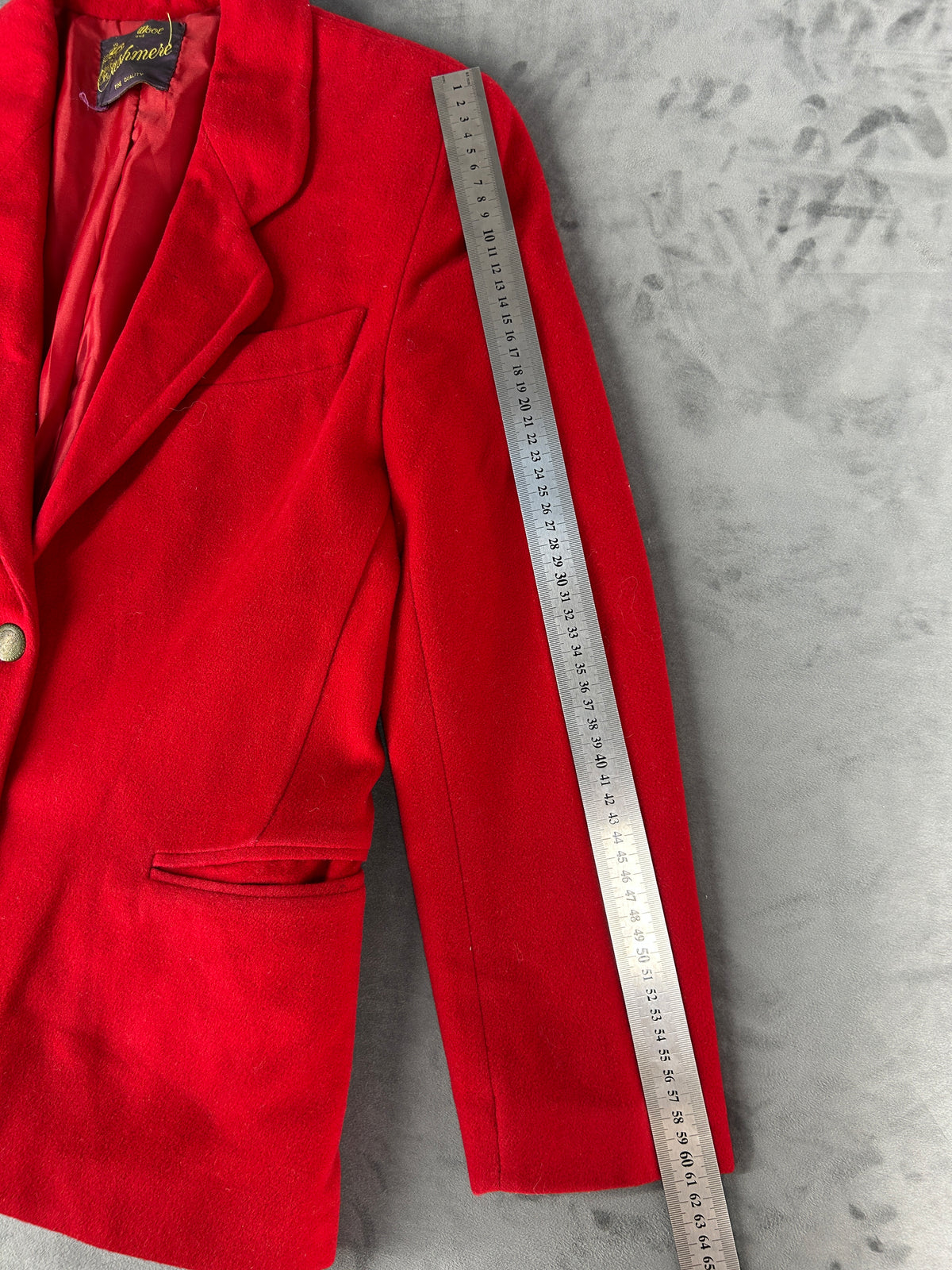 Blazer rosso in lana e cashmere vintage – Donna Taglia M (IT 42)
