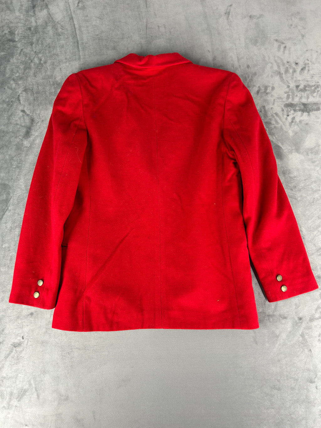 Blazer rosso in lana e cashmere vintage – Donna Taglia M (IT 42)