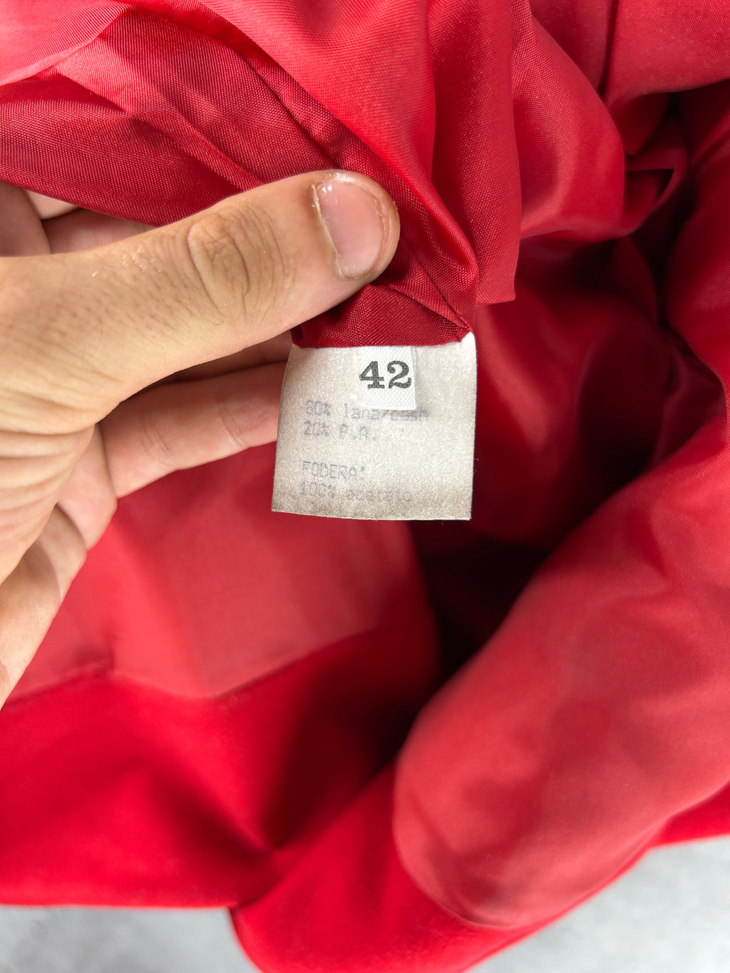 Blazer rosso in lana e cashmere vintage – Donna Taglia M (IT 42)