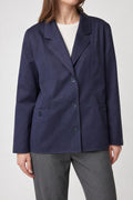 Blazer blu navy in lana vintage – Donna Taglia L