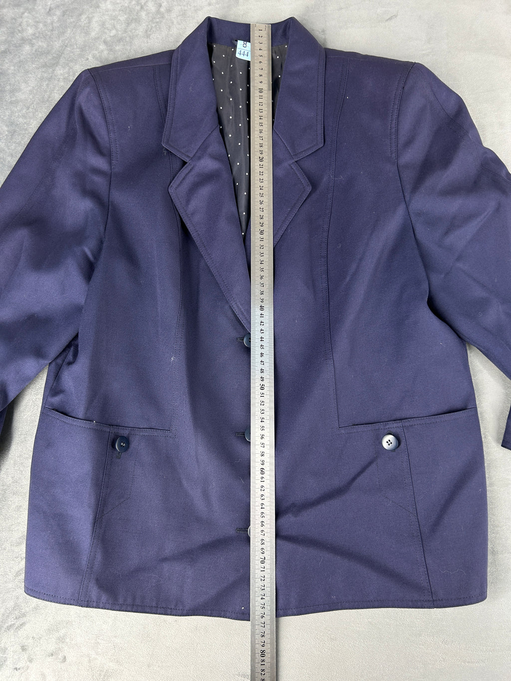 Blazer blu navy in lana vintage – Donna Taglia L