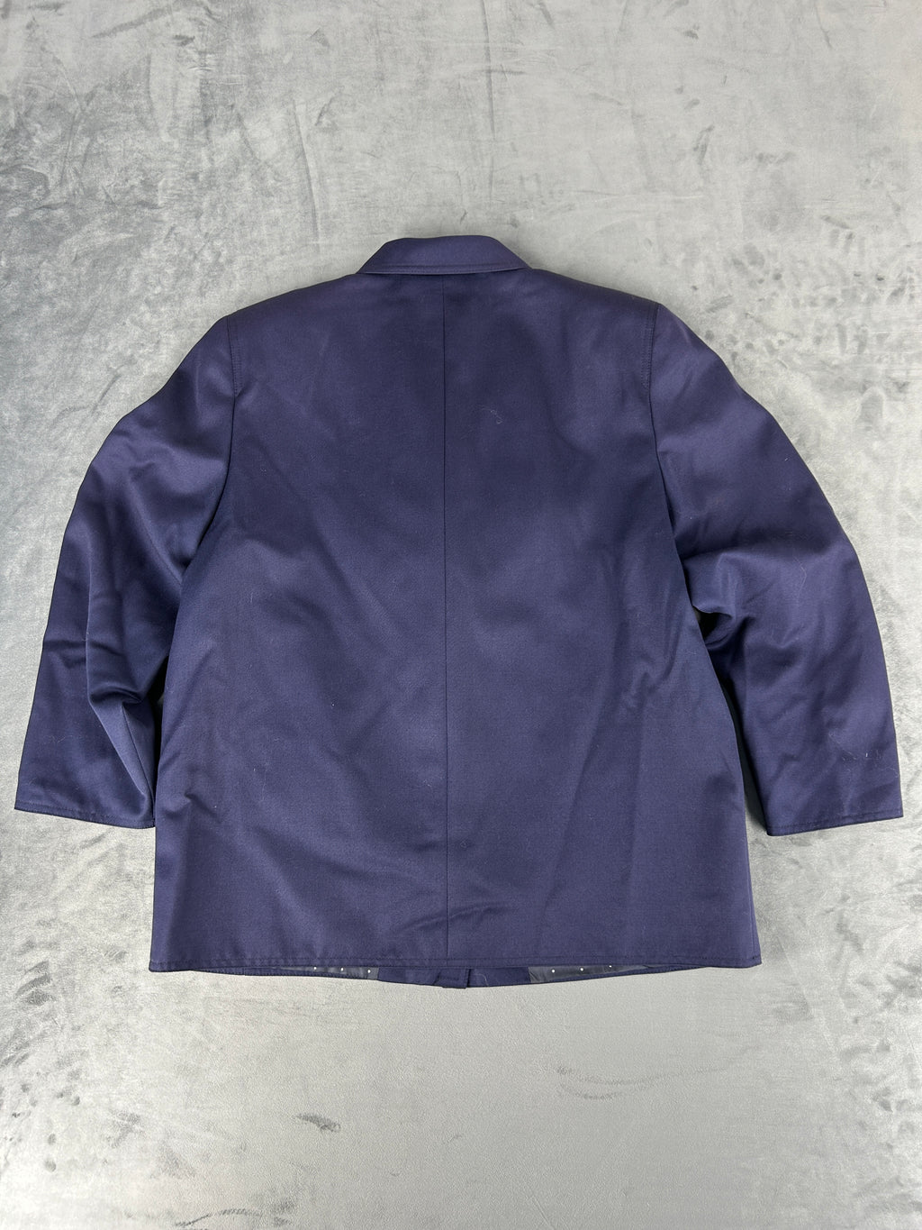 Blazer blu navy in lana vintage – Donna Taglia L