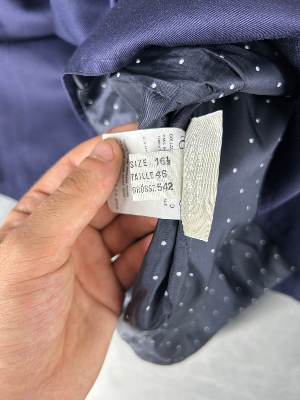 Blazer blu navy in lana vintage – Donna Taglia L