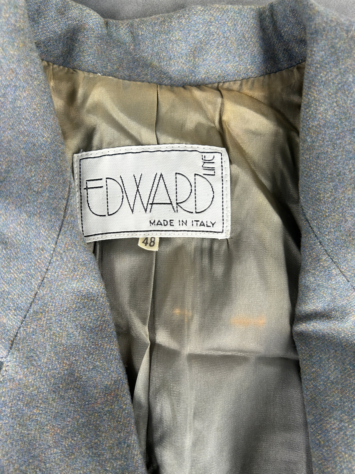 Blazer grigio in lana Edward vintage – Donna Taglia XL (IT 48)