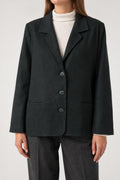 Blazer verde scuro in lana vintage – Donna Taglia L