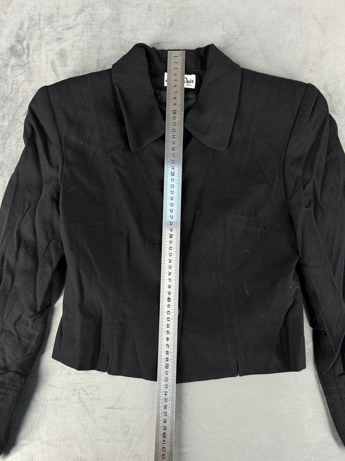 Giacca corta nera in lana Mode Osée vintage – Donna Taglia M (IT 42)