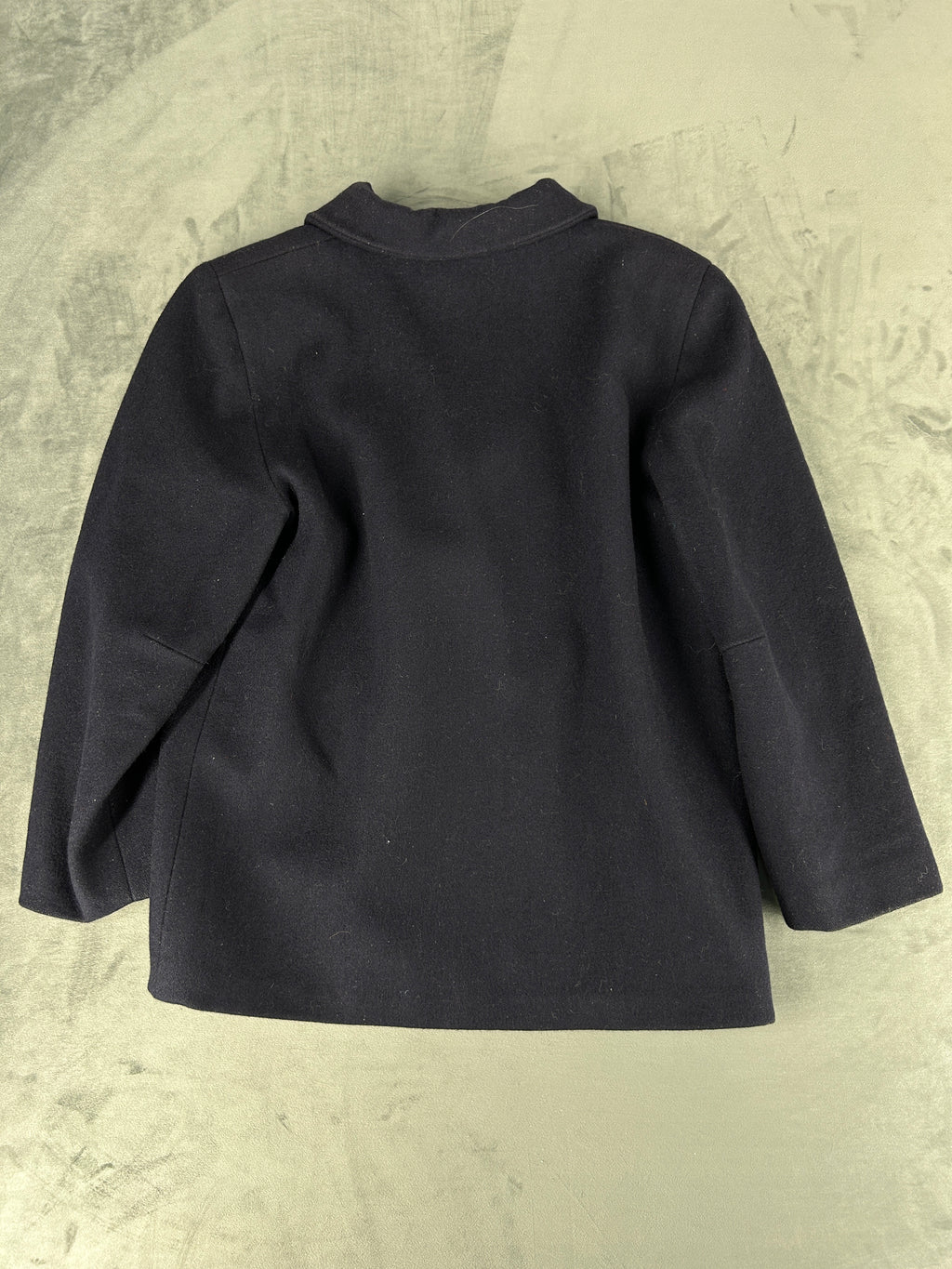Blazer doppiopetto blu navy in lana vintage – Donna Taglia L
