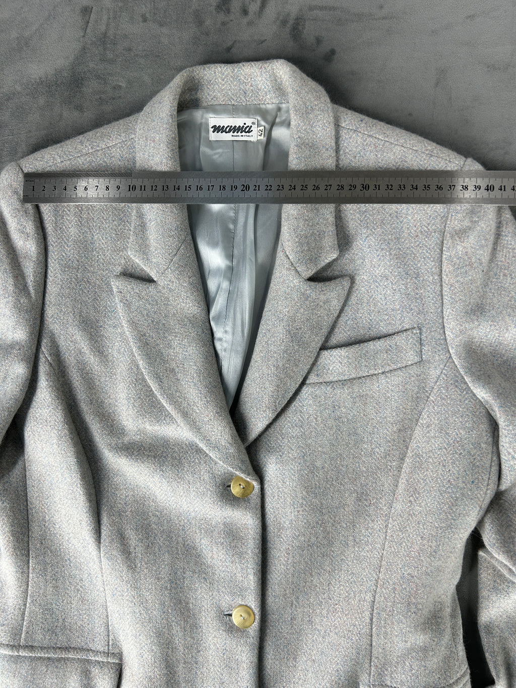 Blazer grigio in lana Monia vintage – Donna Taglia M