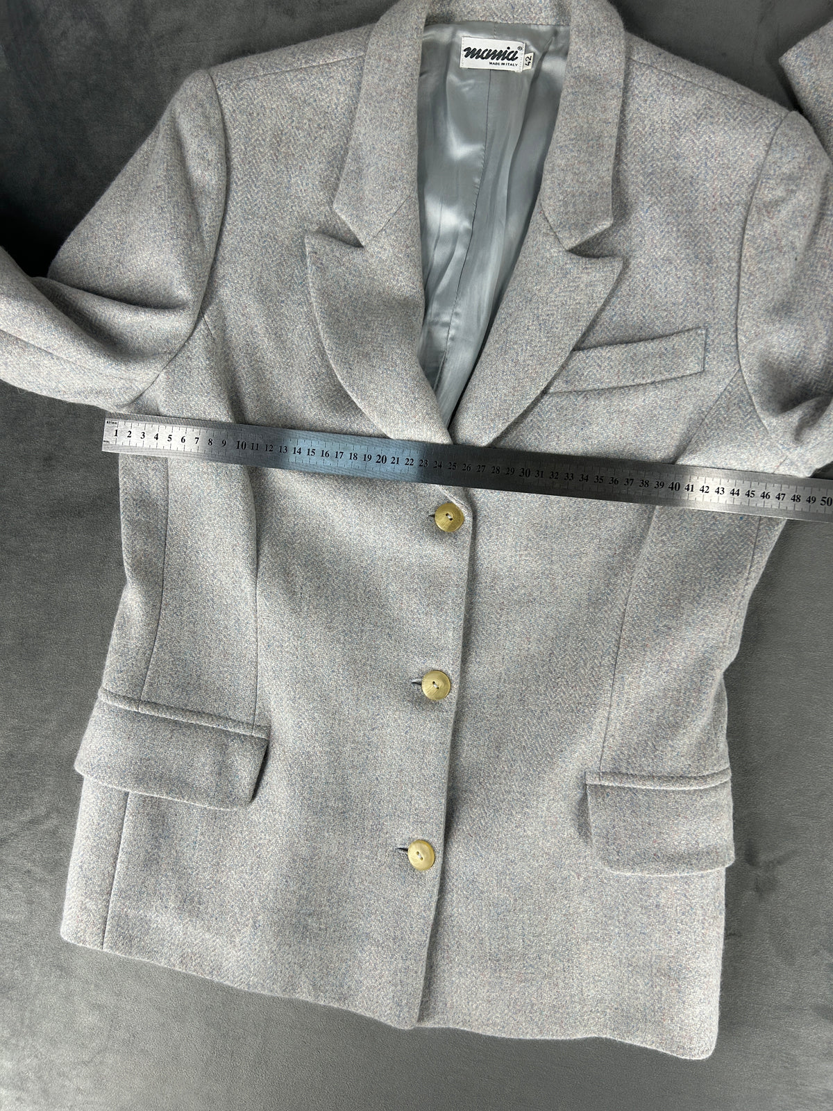 Blazer grigio in lana Monia vintage – Donna Taglia M