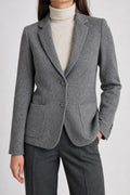 Blazer grigio in lana vintage – Donna Taglia M
