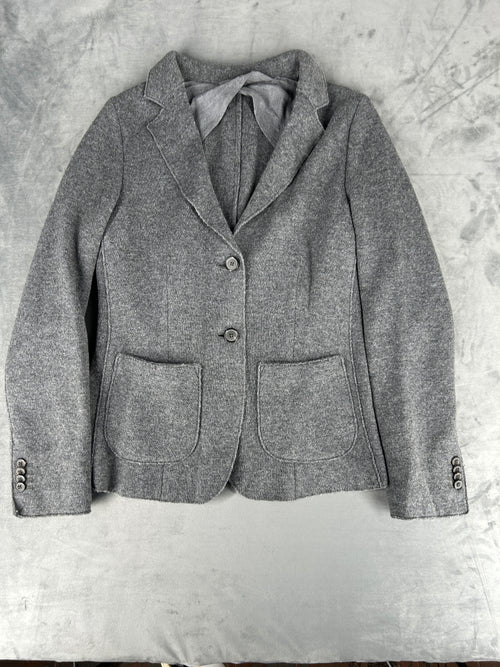 Blazer grigio in lana vintage – Donna Taglia M