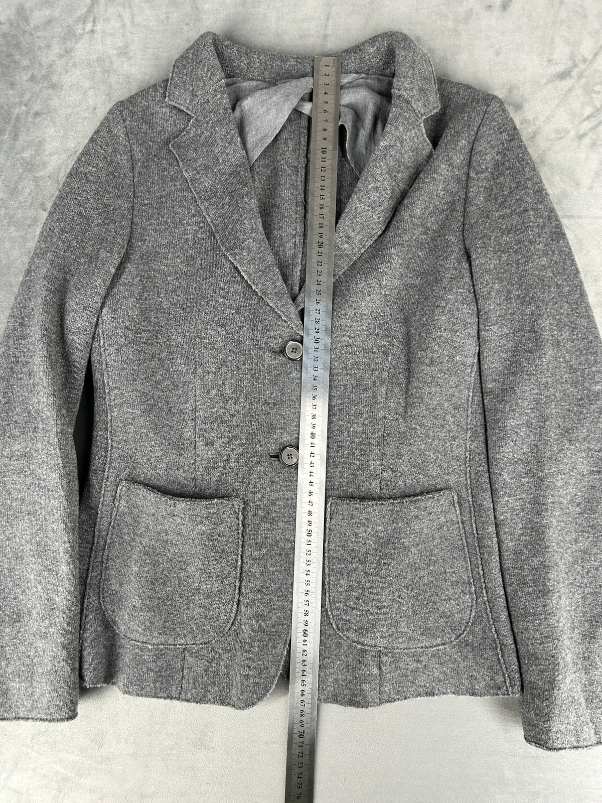 Blazer grigio in lana vintage – Donna Taglia M