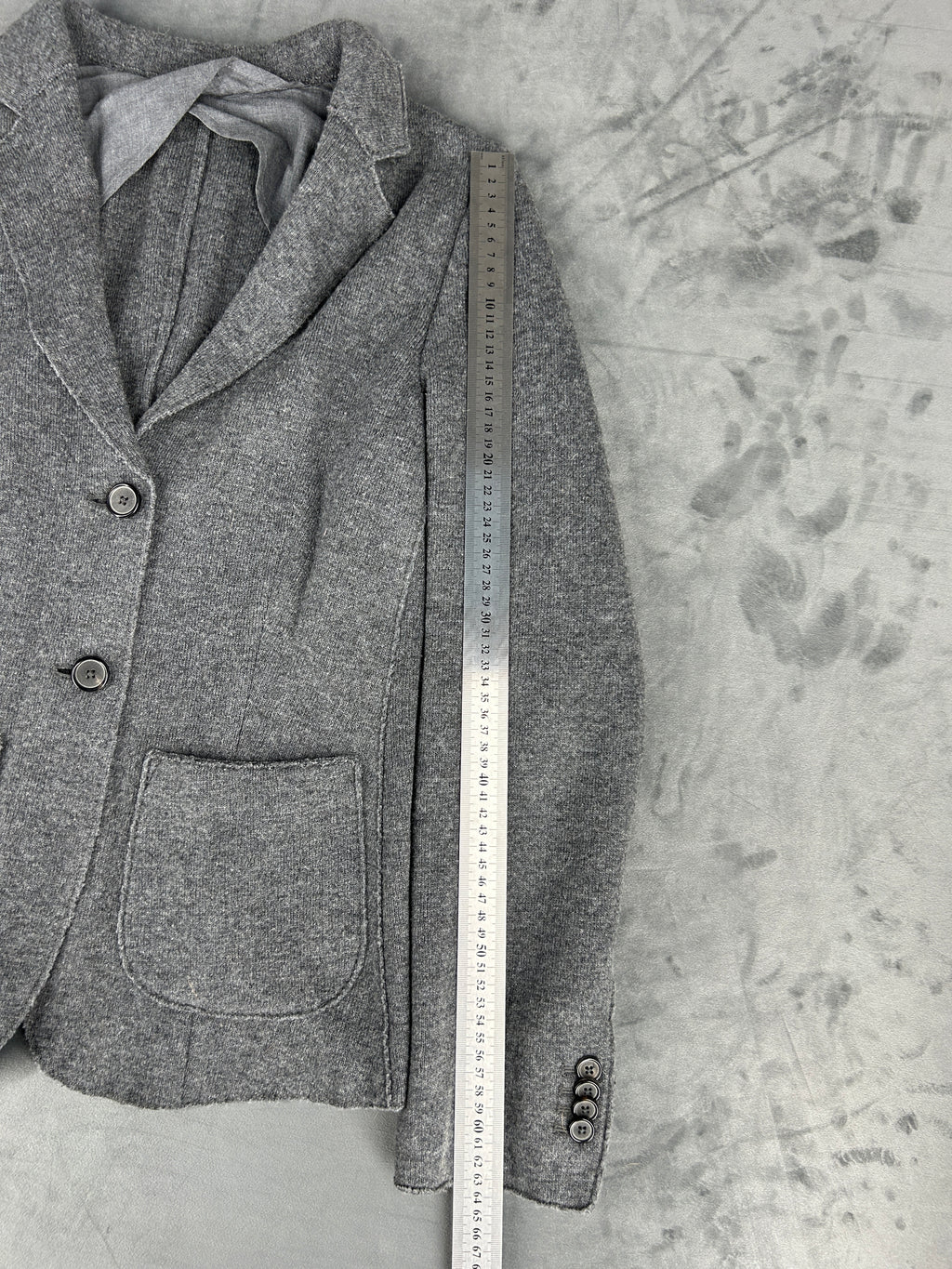 Blazer grigio in lana vintage – Donna Taglia M